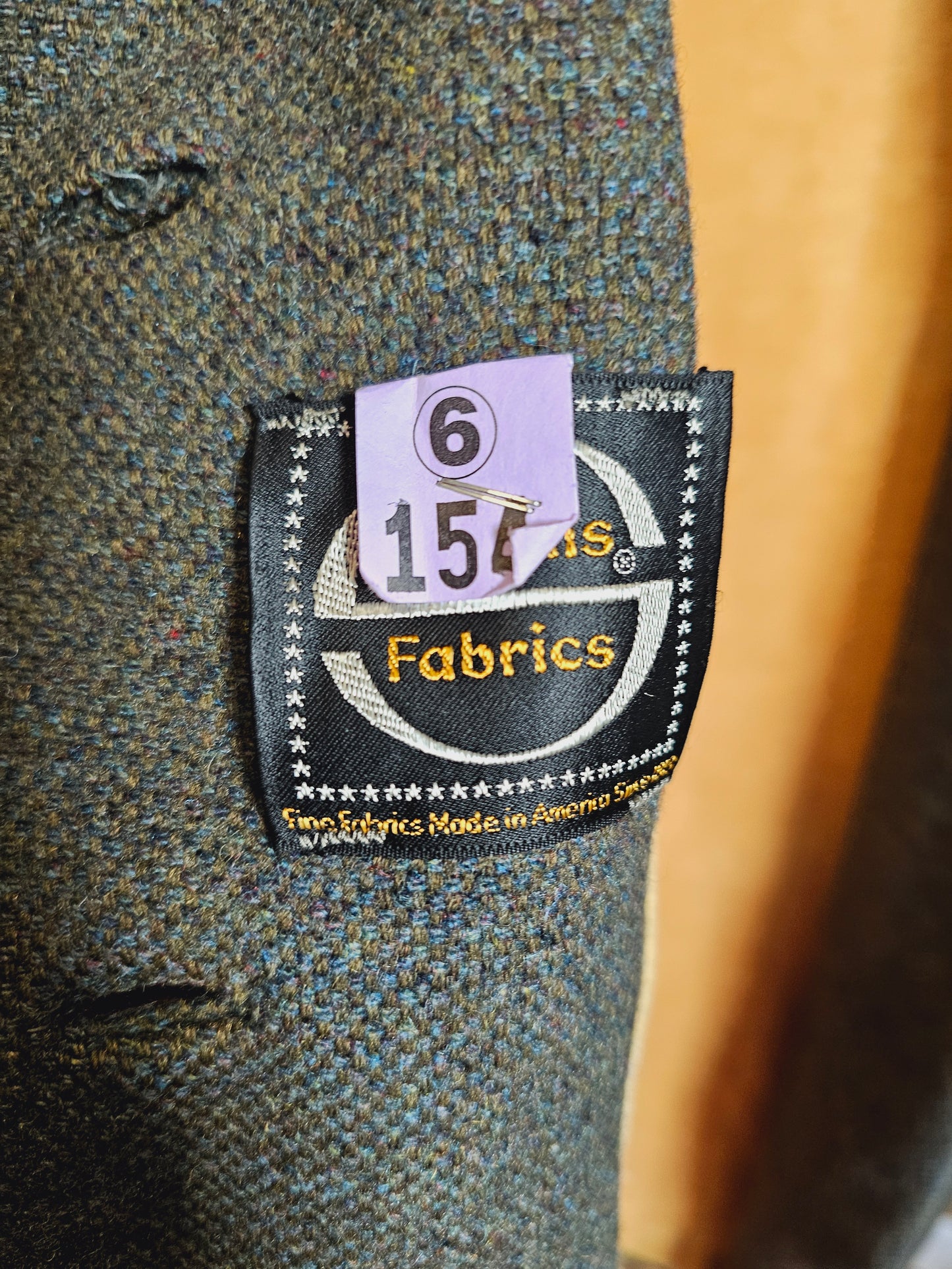 1960s Green Wool Trencher with Golden Yellow Inner (L)