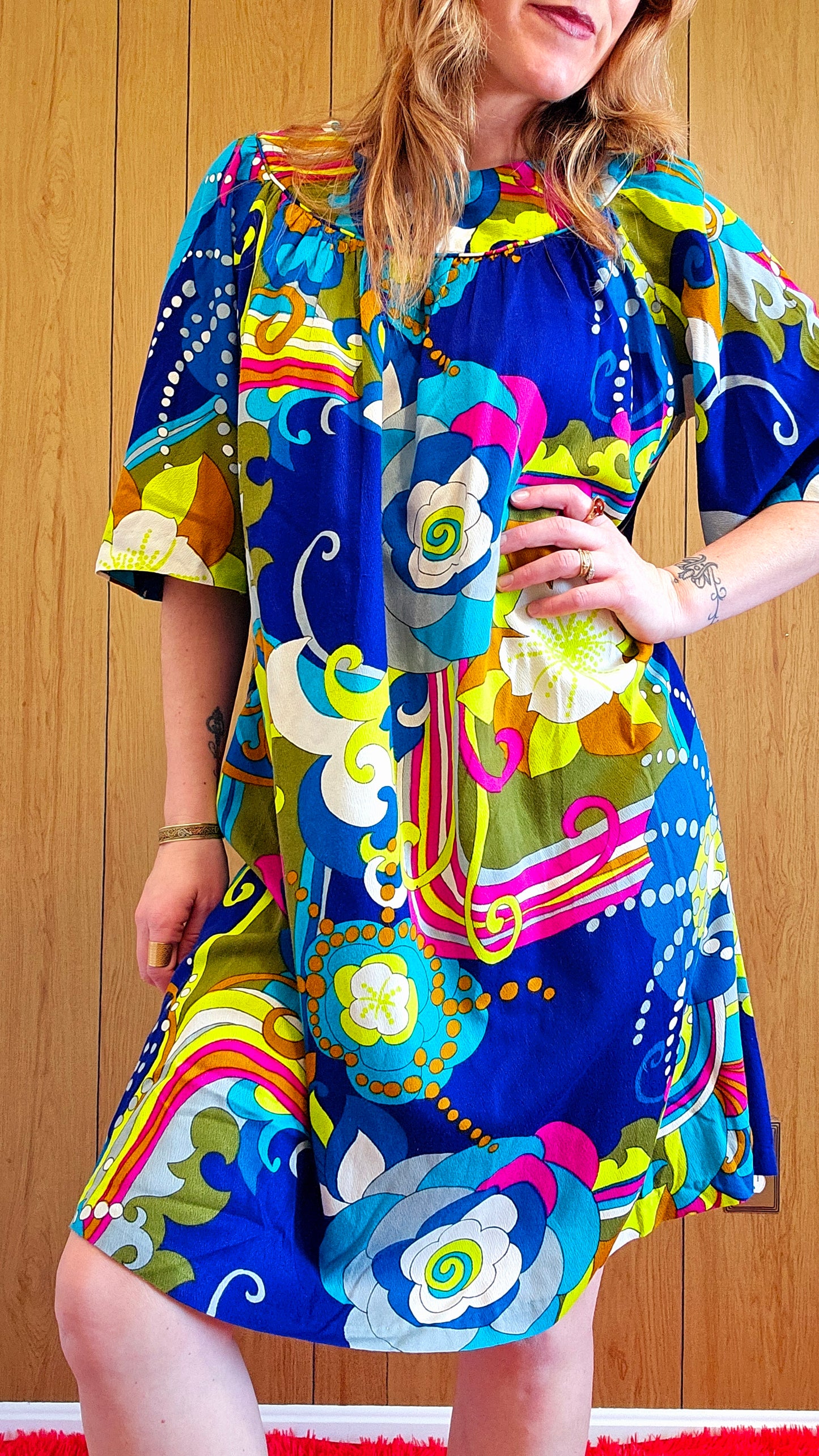 60s Royal Hawaiian Dress (XL)