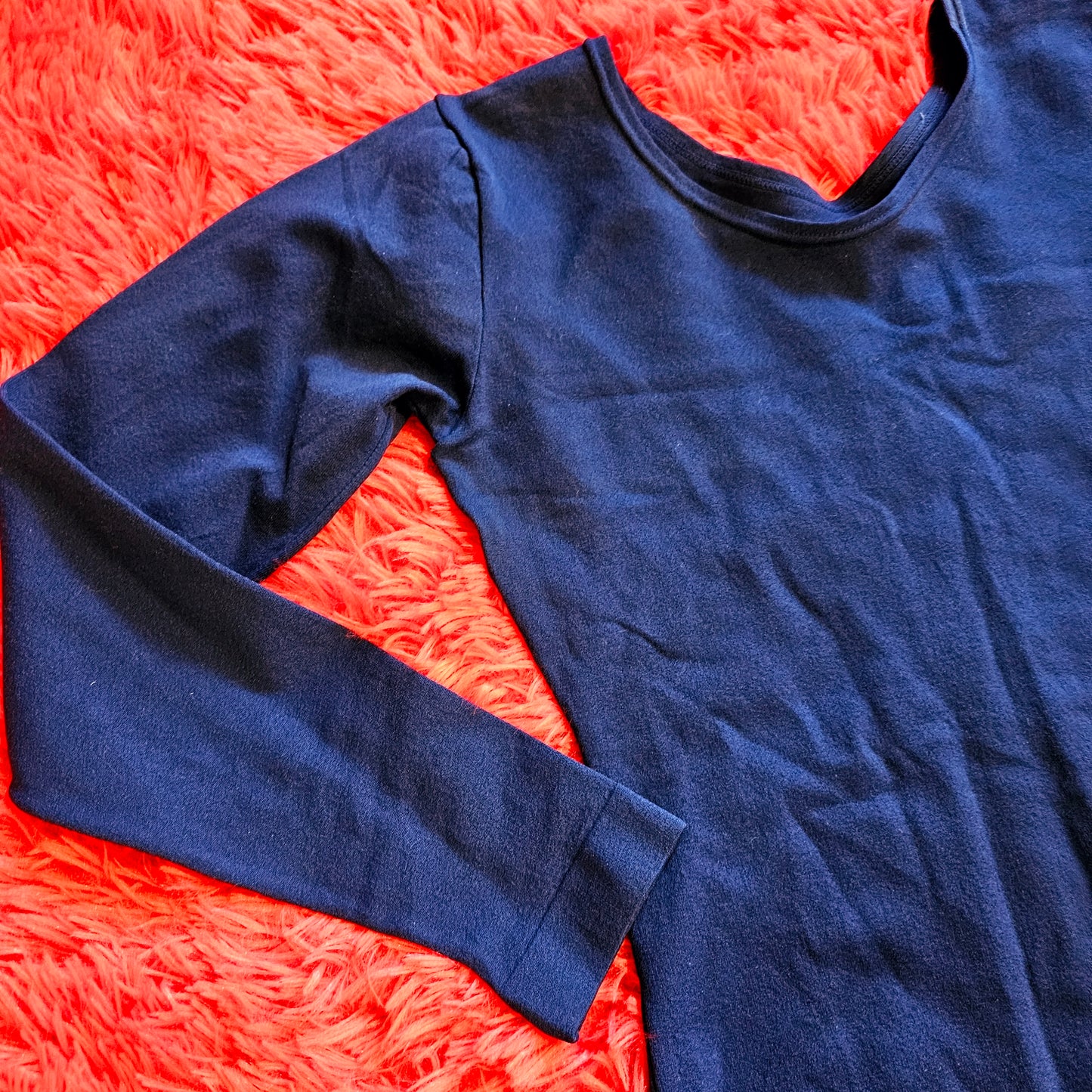 60s/70s Navy Blue Leotard Top