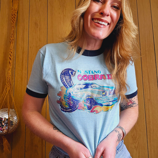 1975 Ford Mustang Cobra II Ringer Tee (M)