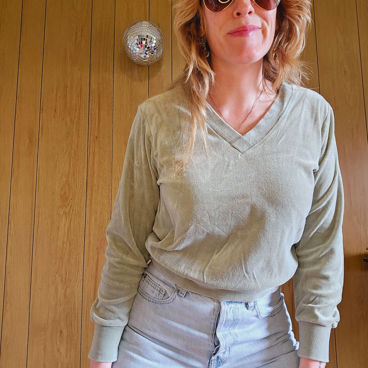 90s/Y2K Velour Top (S)