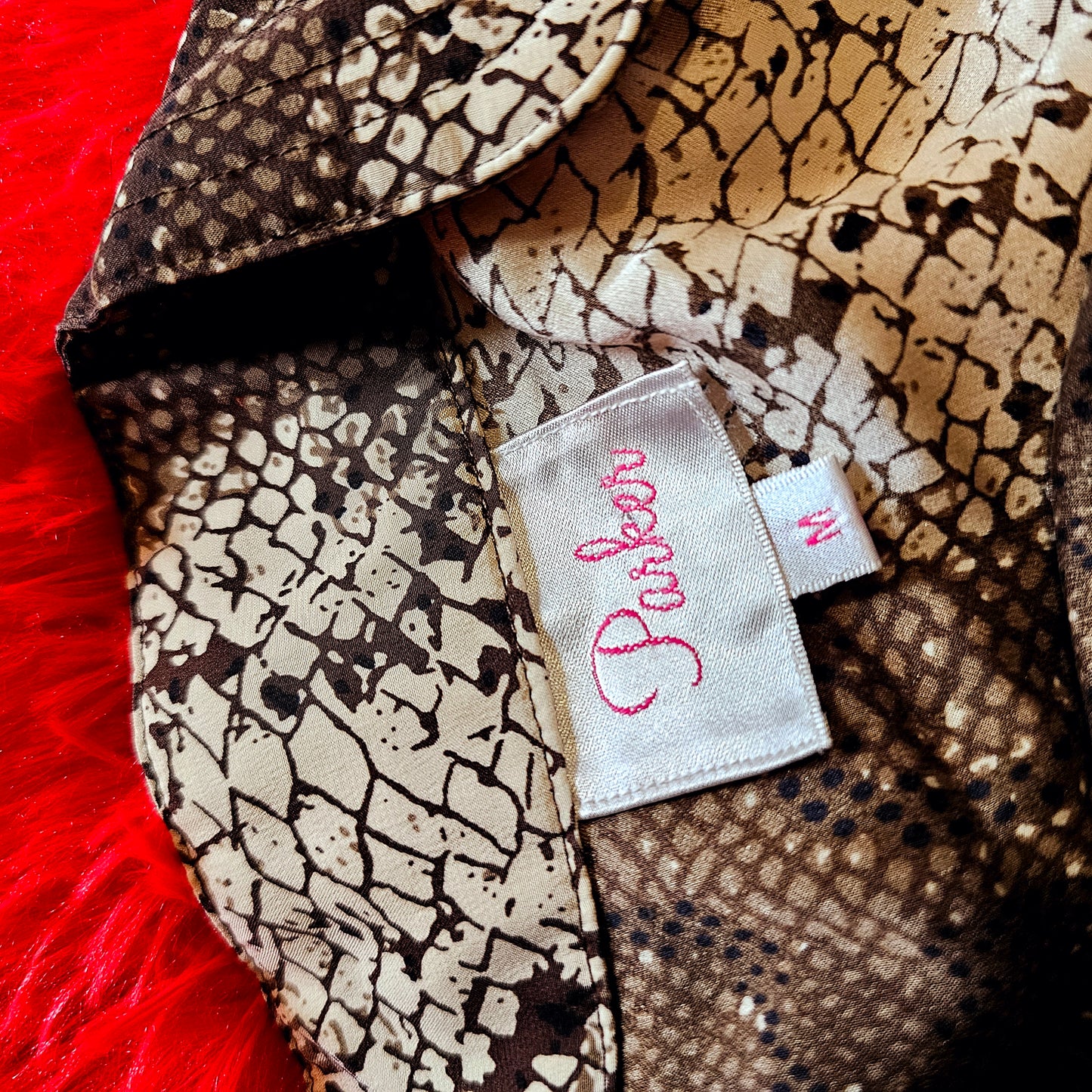 60s/70s Parker Snake Skin Dress (S/M)