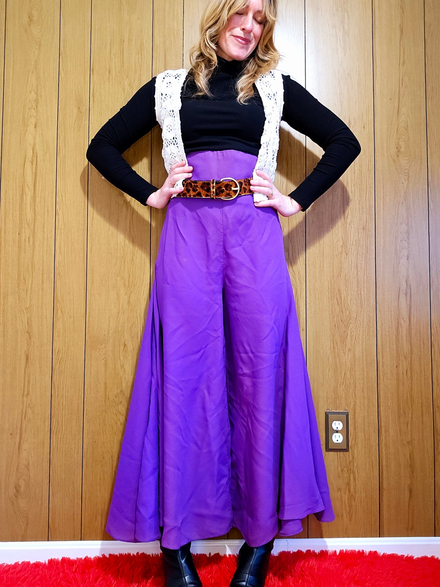 70s Purple Extreme Bells (M)