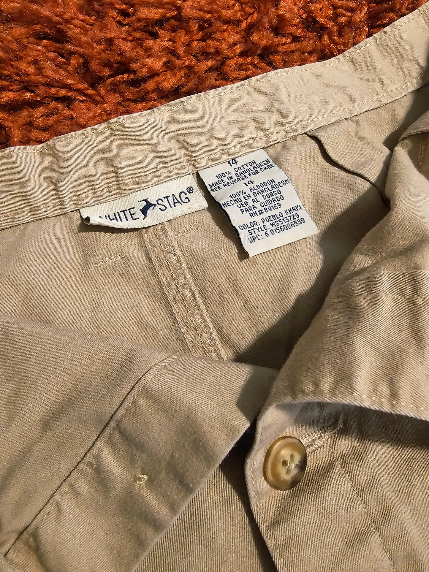 Y2K Khaki Full Button Down Skirt (L)