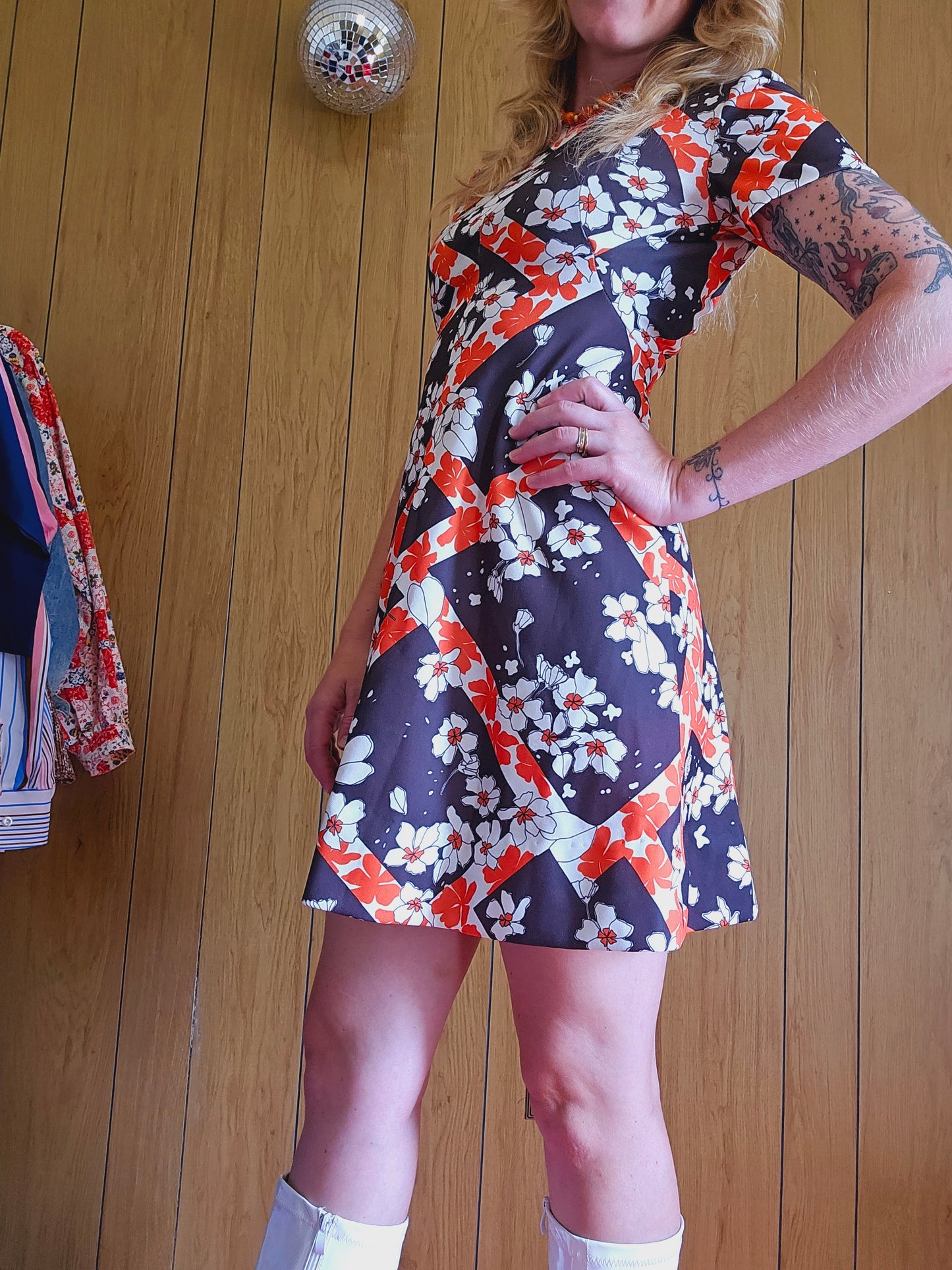 60s Floral Mini Dress