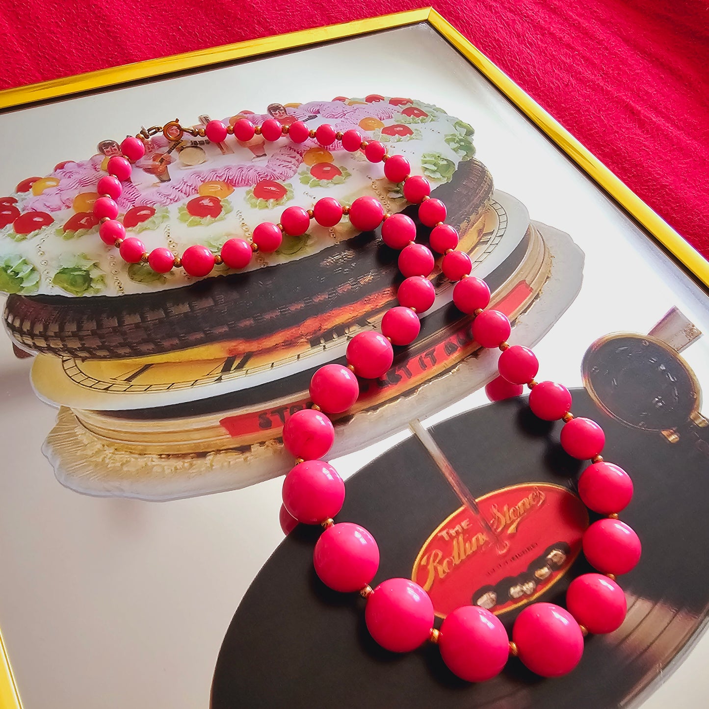 60s Pink Bead Necklace