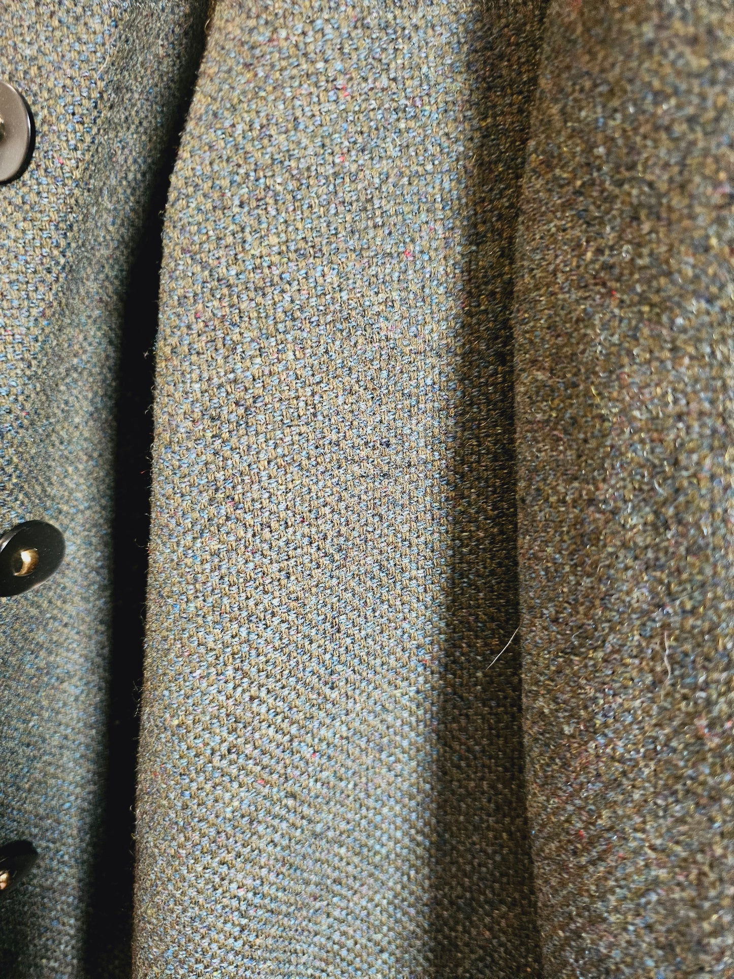 1960s Green Wool Trencher with Golden Yellow Inner (L)