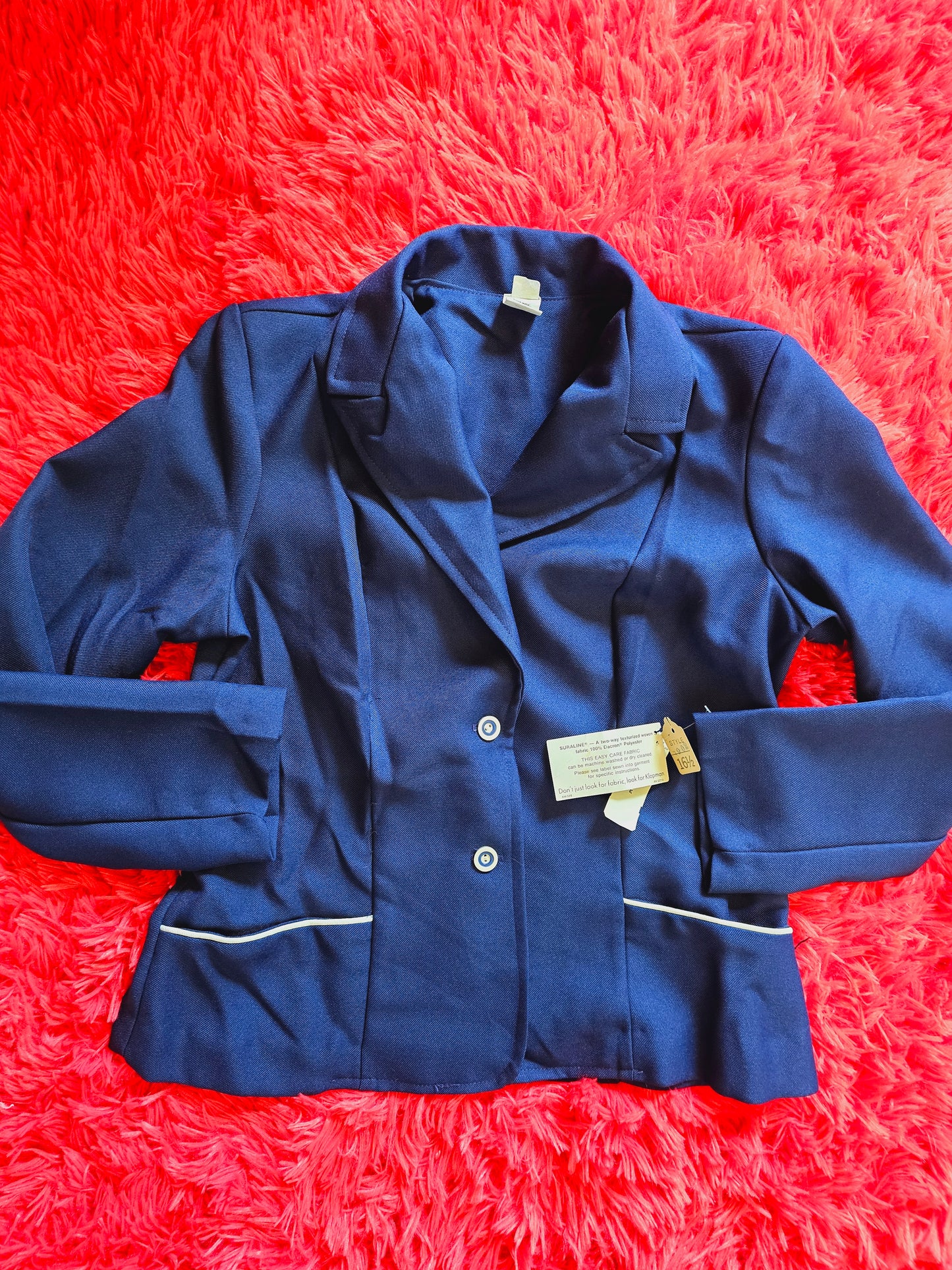 Deadstock 70s/80s Navy Blue Blazer (M/L)