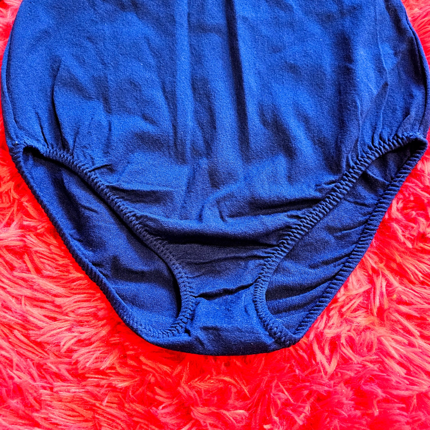 60s/70s Navy Blue Leotard Top