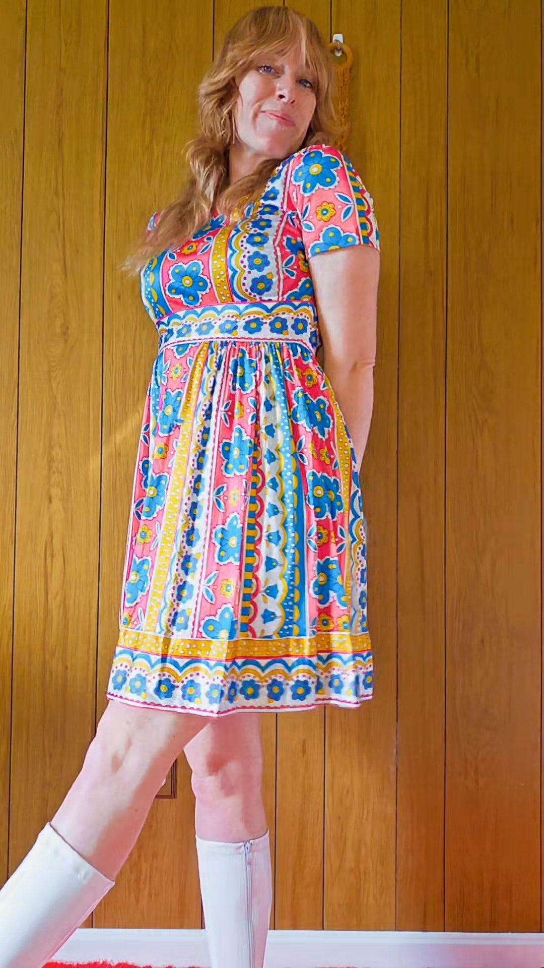 1960s Flower Power Fixer Upper Dress (XS/S)