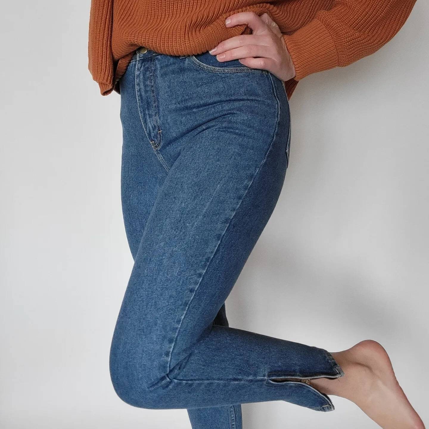 Amazing 80s/90s vintage Transaction Jeans Size 9 zipper ankle straight leg