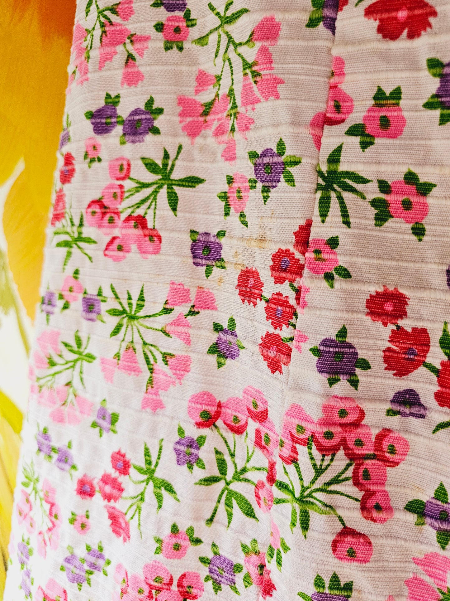 60s White & Floral Dress