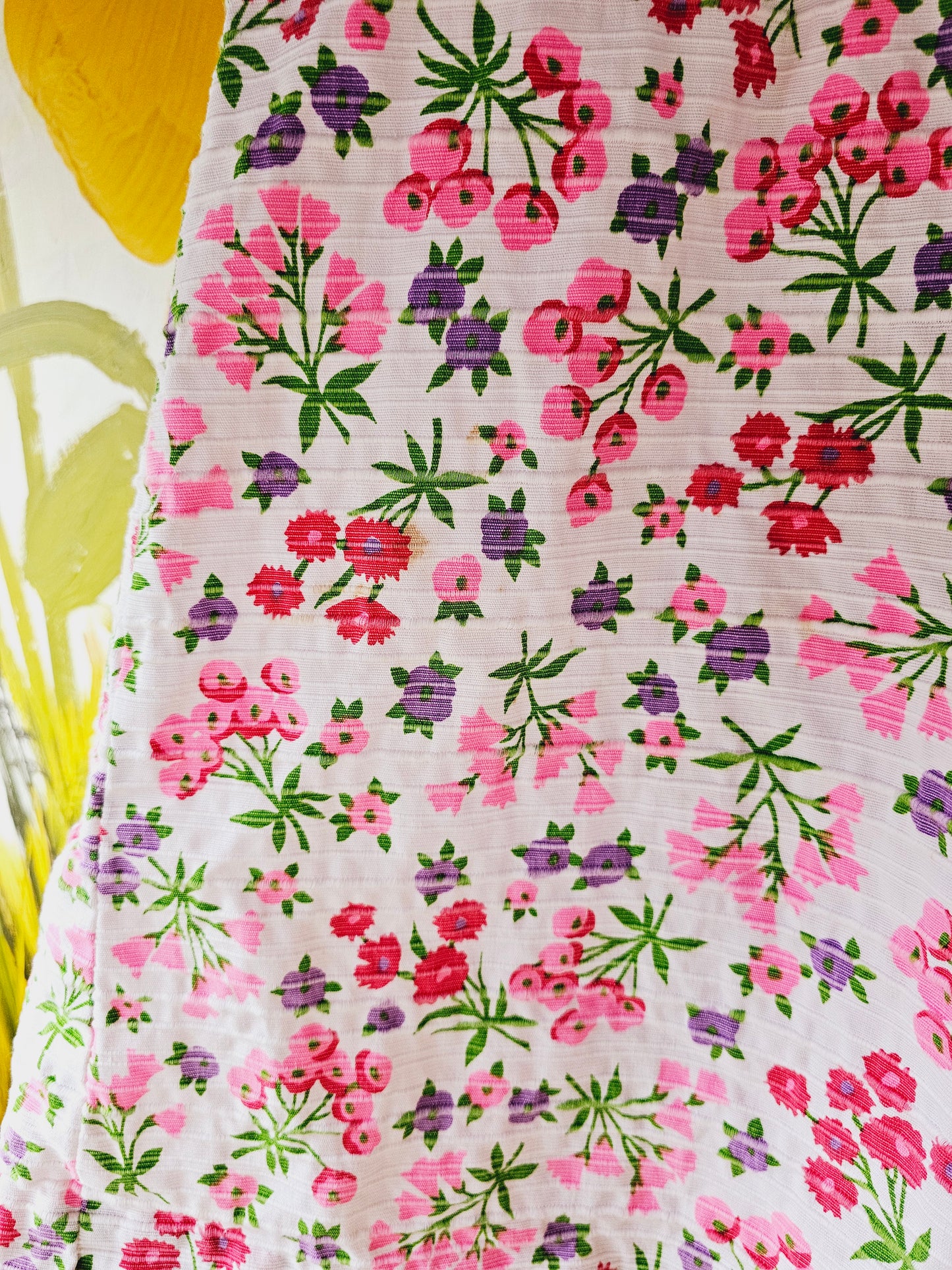 60s White & Floral Dress