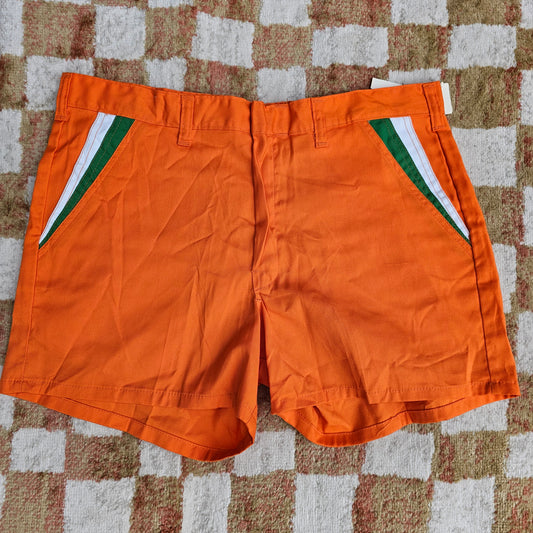 70s Deadstock Orange Shorts (36" Waist)
