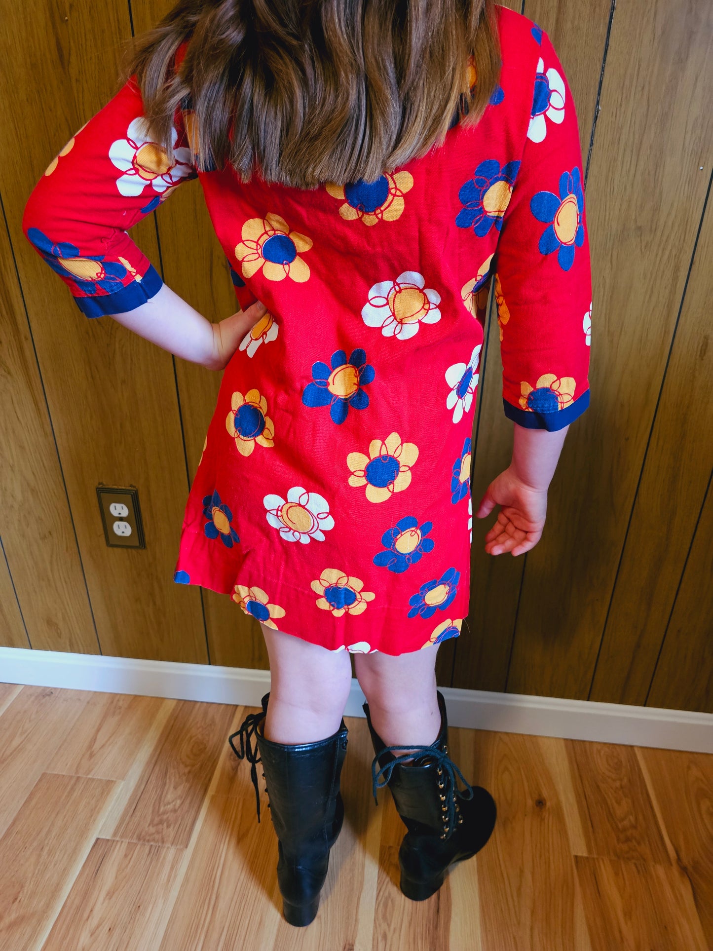 60s Girls Flower Power Dress (YS)