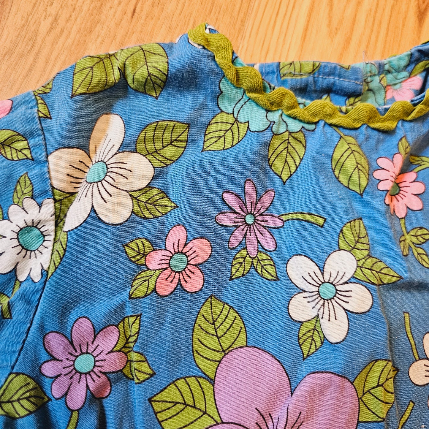 60s Toddler Floral Drop Waist Dress