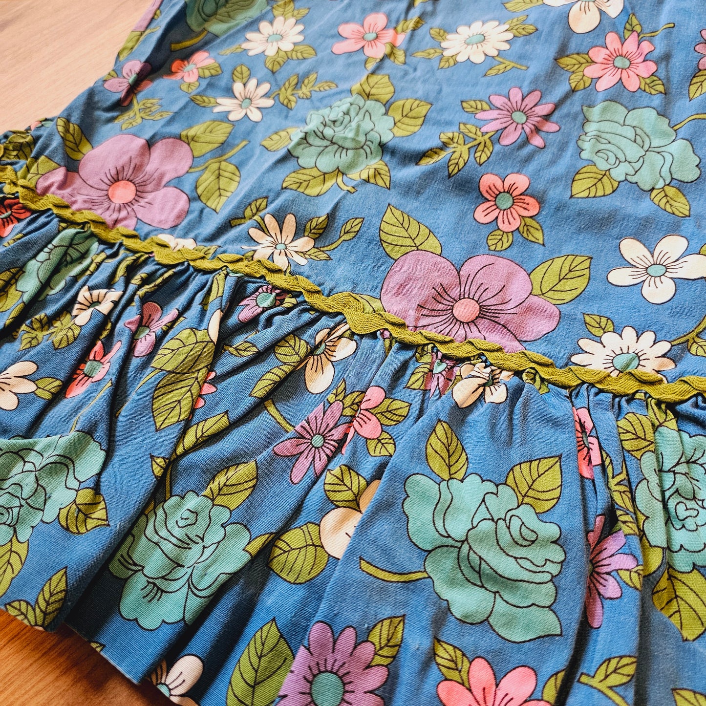 60s Toddler Floral Drop Waist Dress