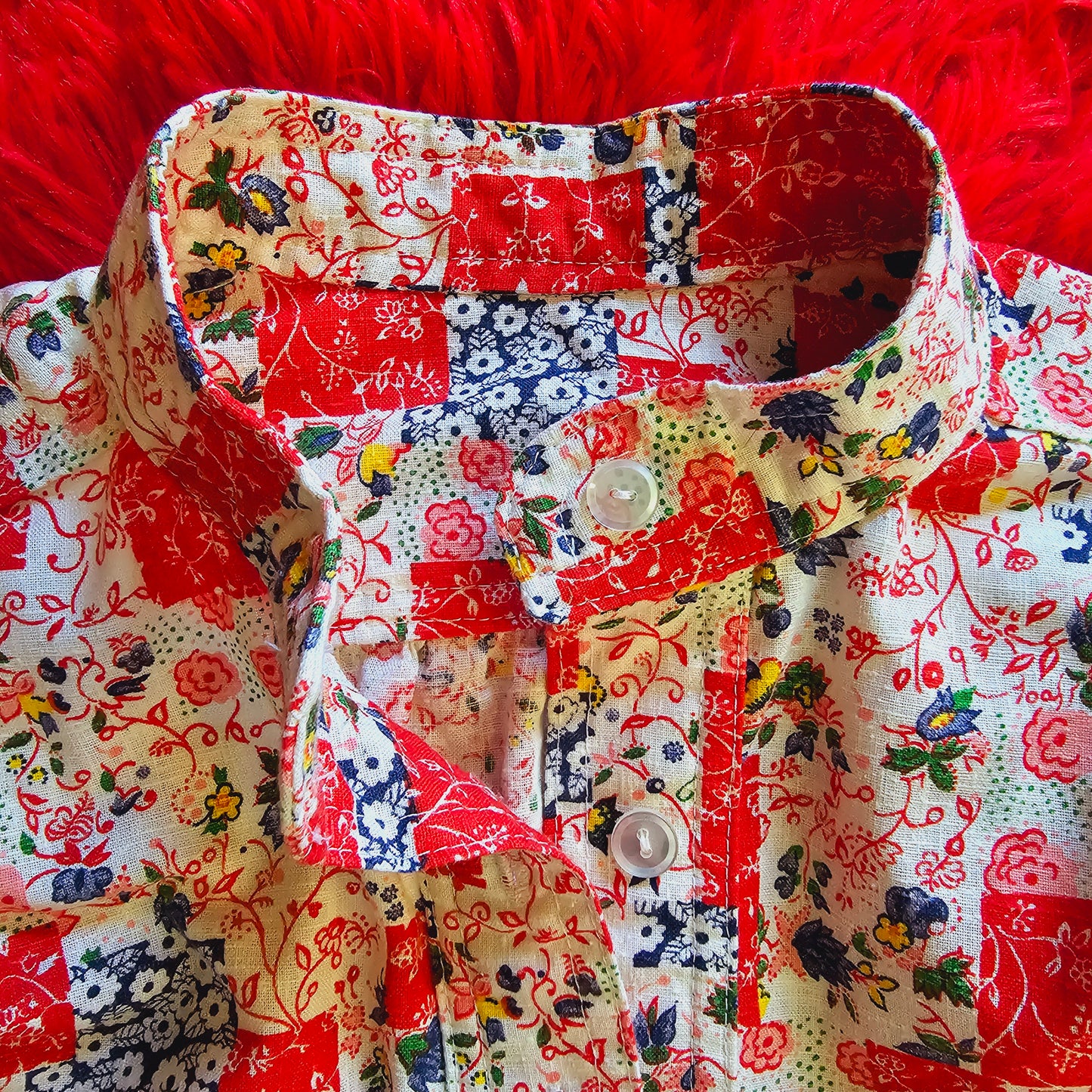 1960s Half-Button Down Shirt (M)