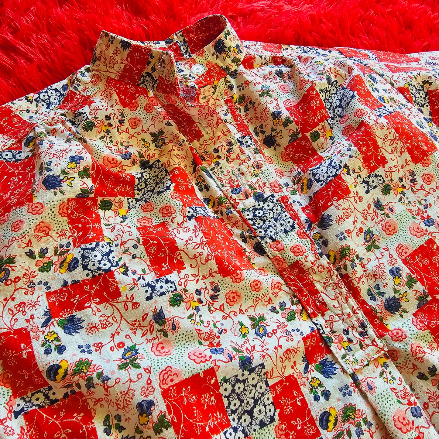 1960s Half-Button Down Shirt (M)