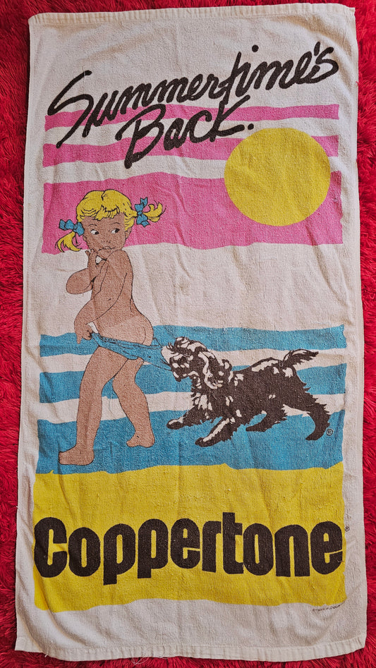 1989 Coppertone Baby Beach Towel