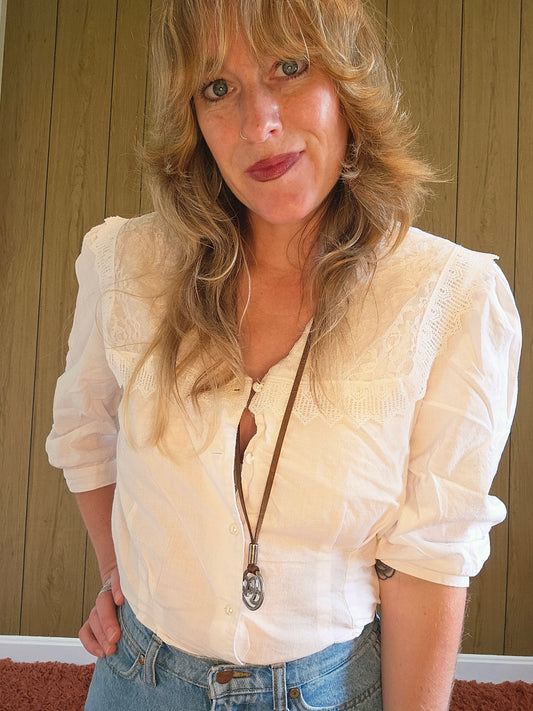 60s "Randy California" Lacey Top (S/M)