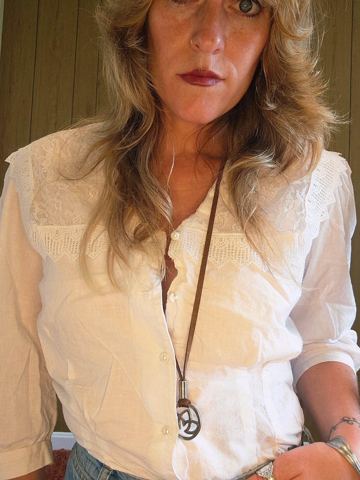 60s "Randy California" Lacey Top (S/M)