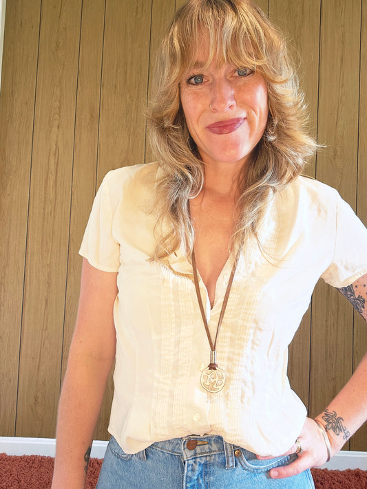 1960s Ruth Off-White Top (S)