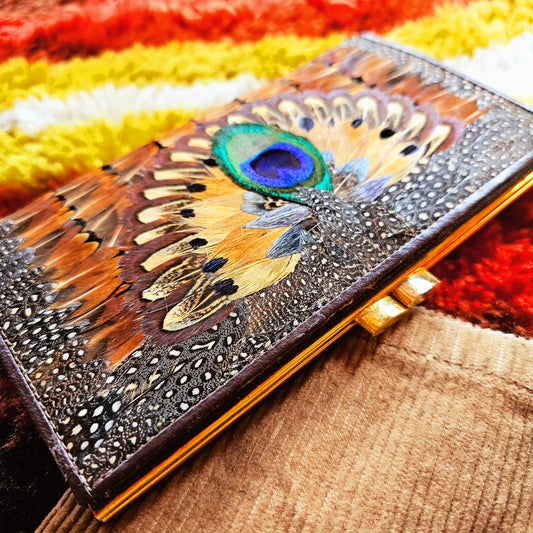 Vintage Peacock Clutch Wallet