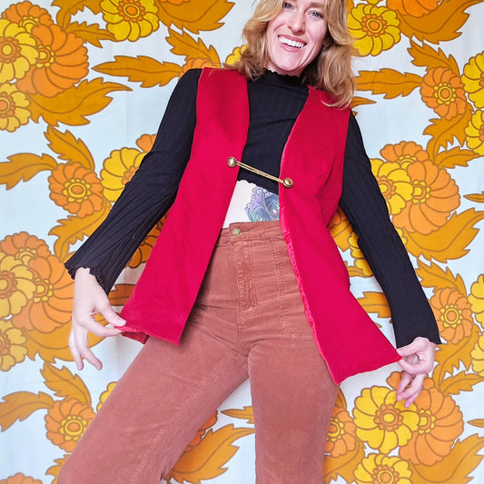 70s Red & Brass Vest