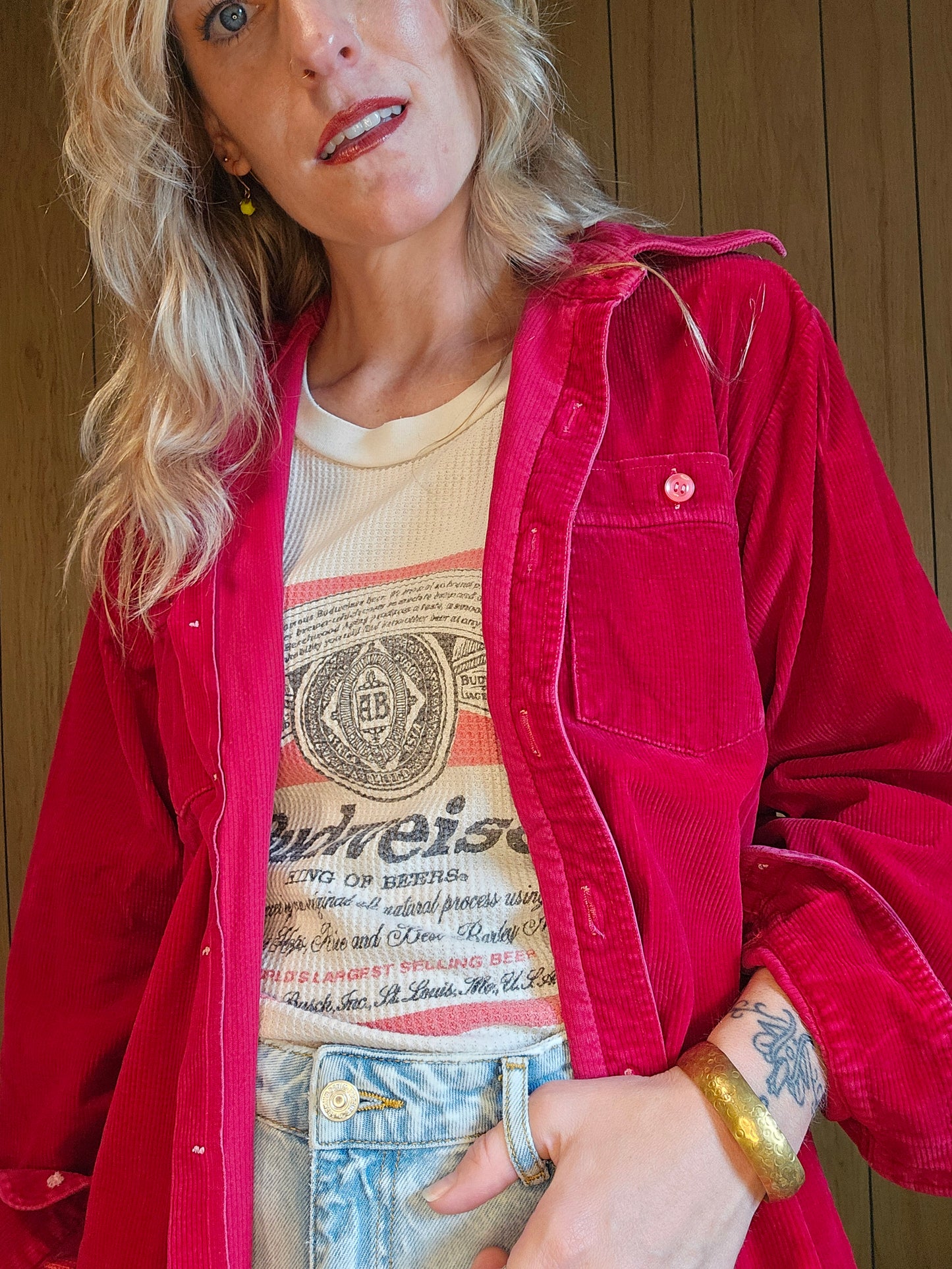 60s Harcrest X Wheel Cordoroy Button Down (M-L-XL)