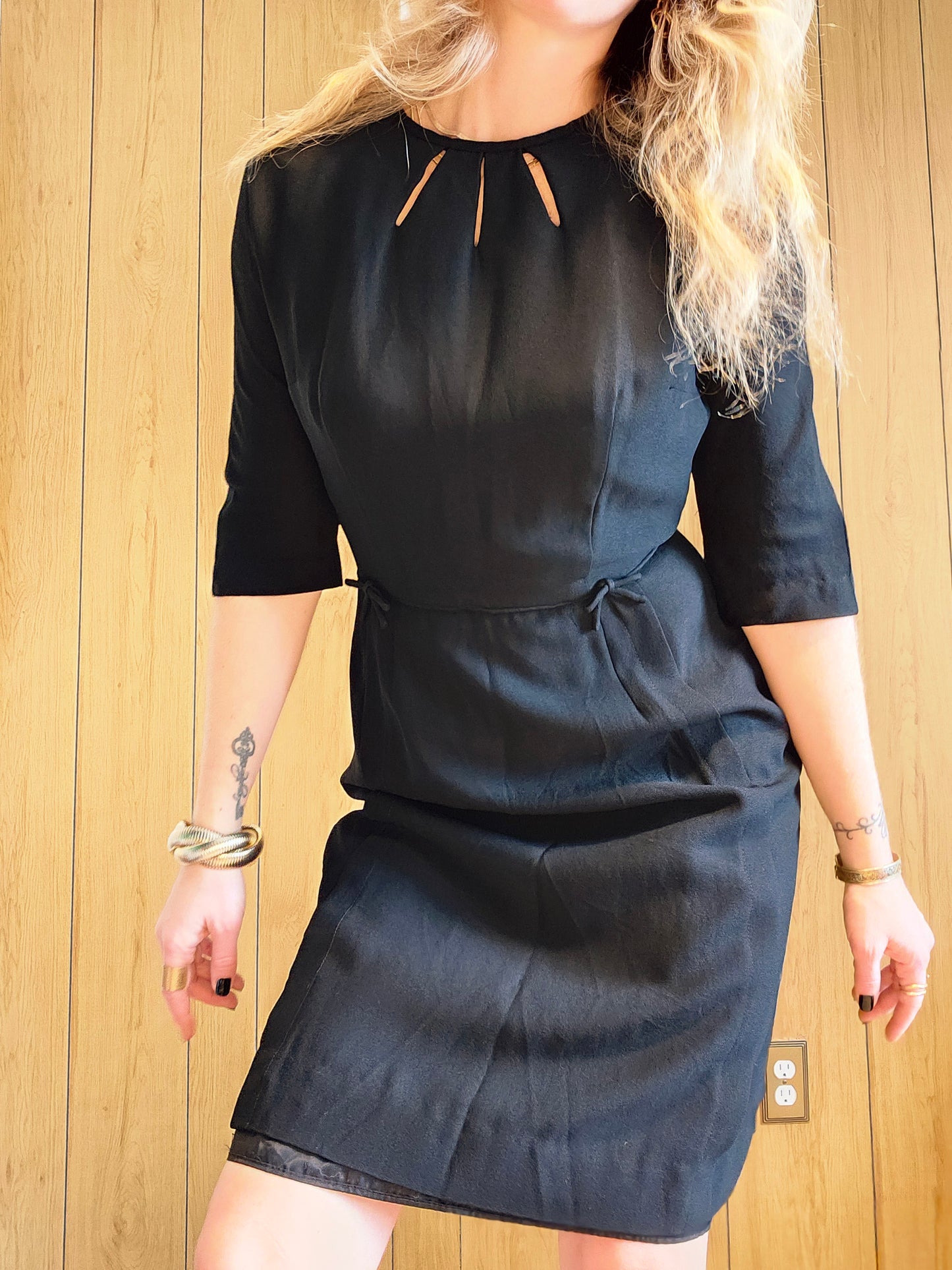 50s/60s Wilshire Cut-Out Dress (M)