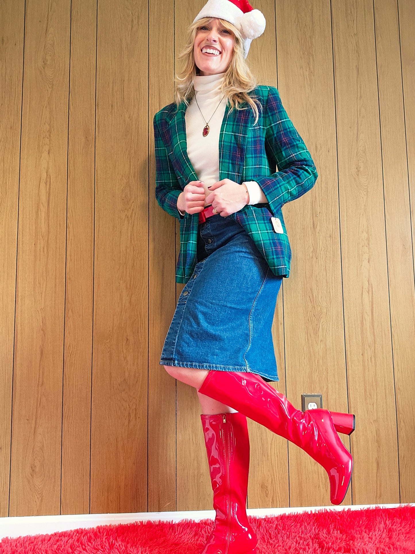 80s Plaid Pendleton Blazer (S/M)