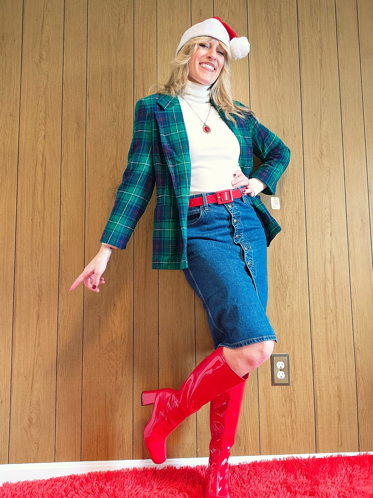 80s Plaid Pendleton Blazer (S/M)