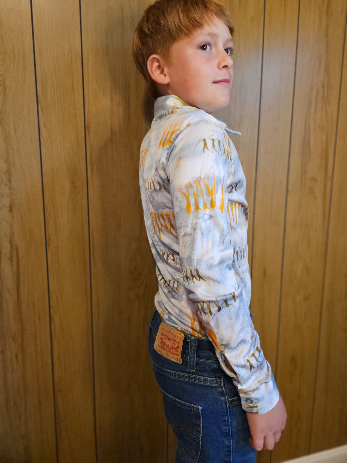 60s/70s Boys Youth California Styled Button Down (YM/L)