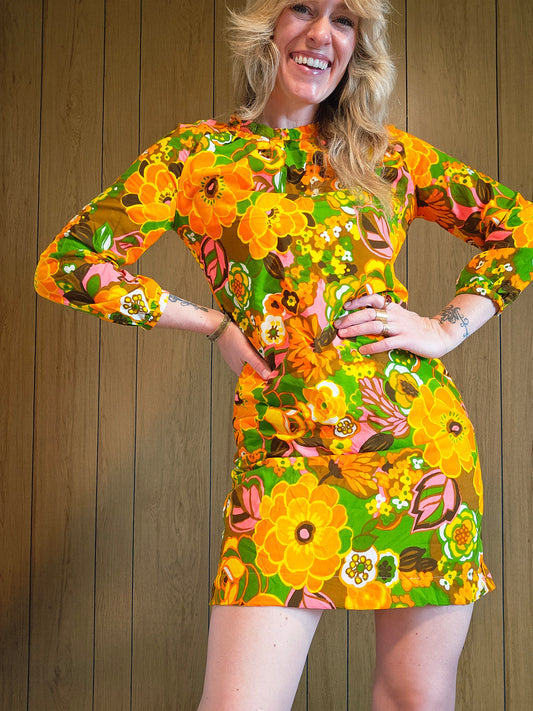 60s Groovy Shift Dress (M)