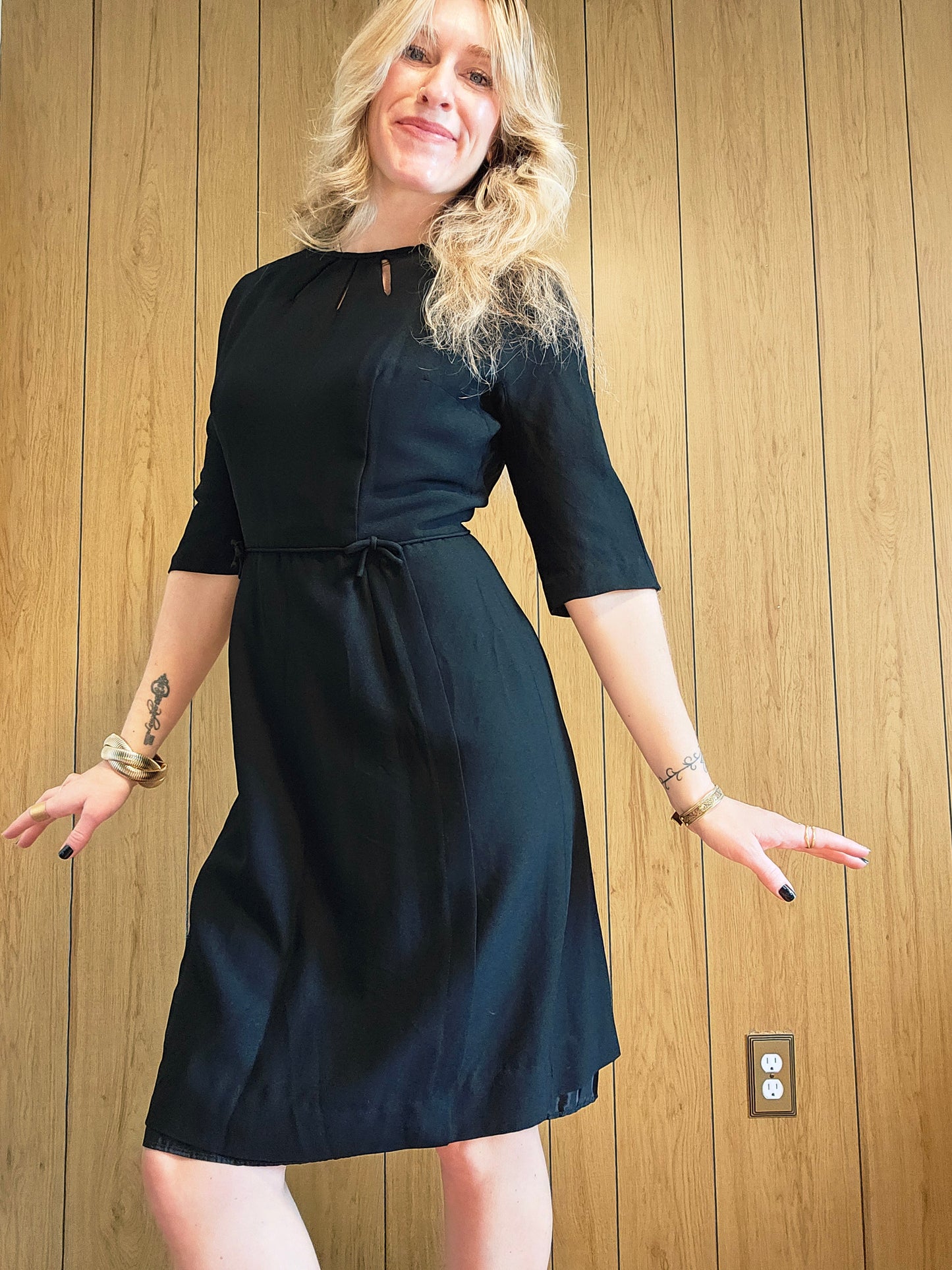 50s/60s Wilshire Cut-Out Dress (M)