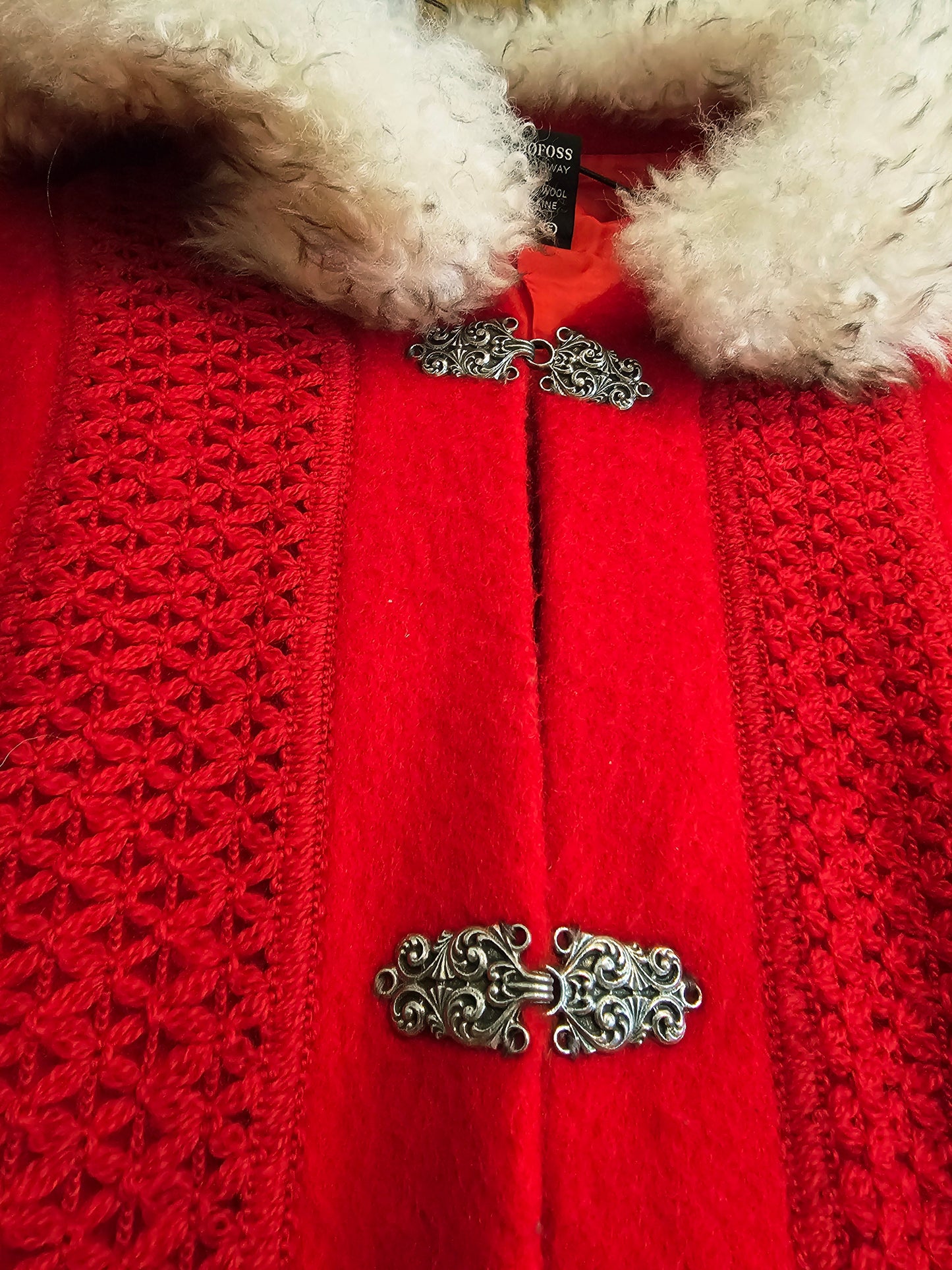 70s Nordic Fjord Fashion Hooded Cape Cloak (OS)