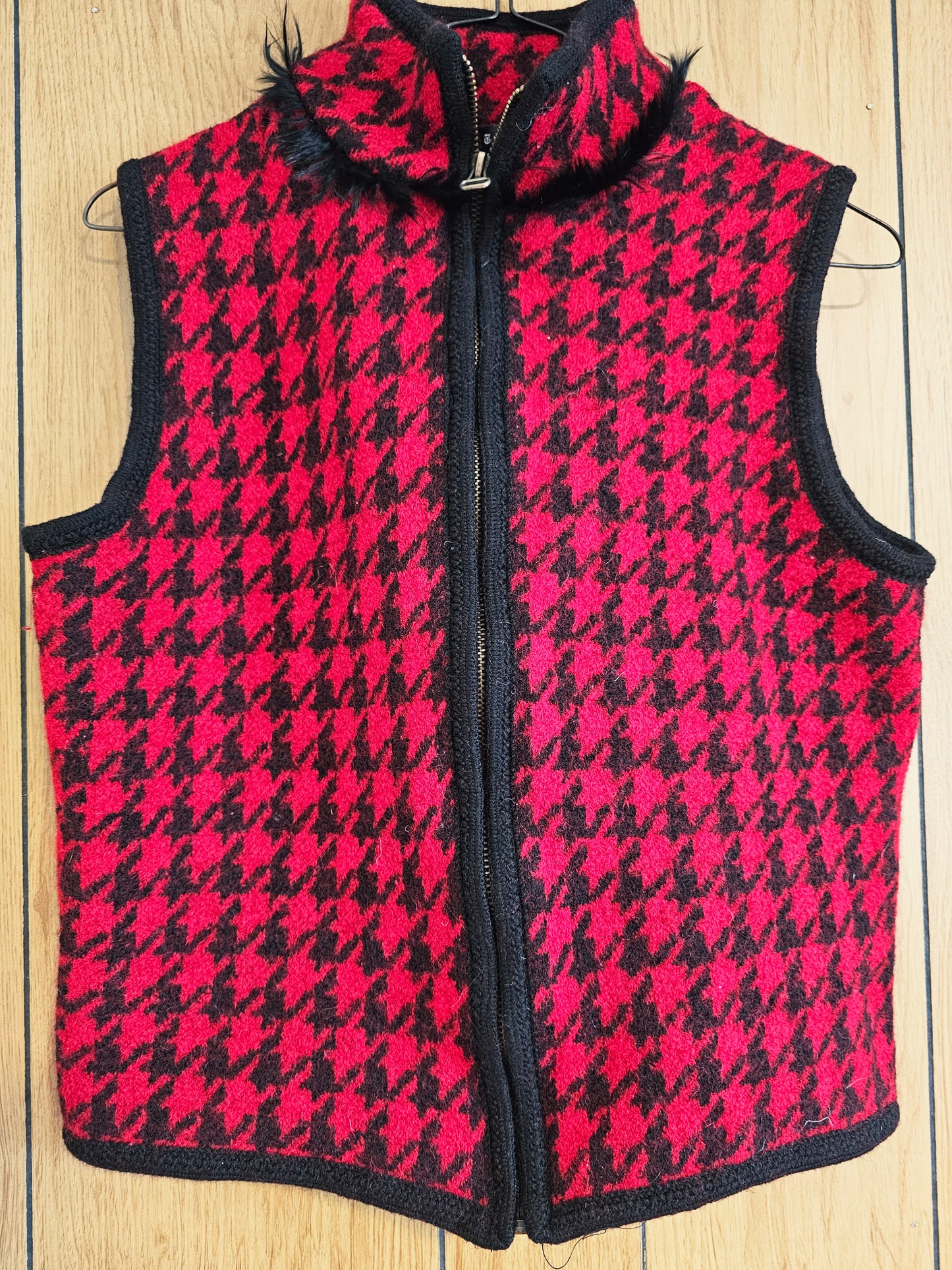 Vintage Houndstooth Vest (S)
