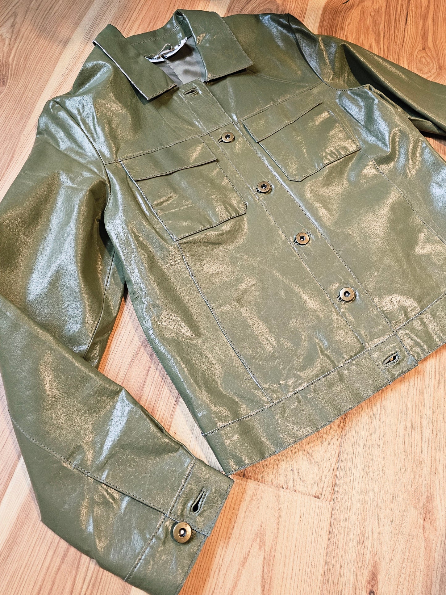 90s/Y2K Newport News Vegan Leather Jacket (M)