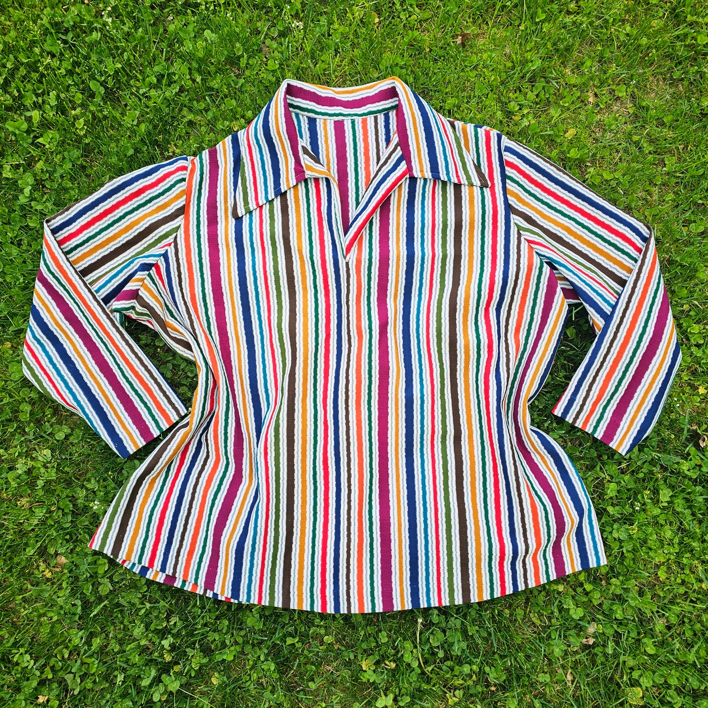 60s Colorful Striped Top (3X)