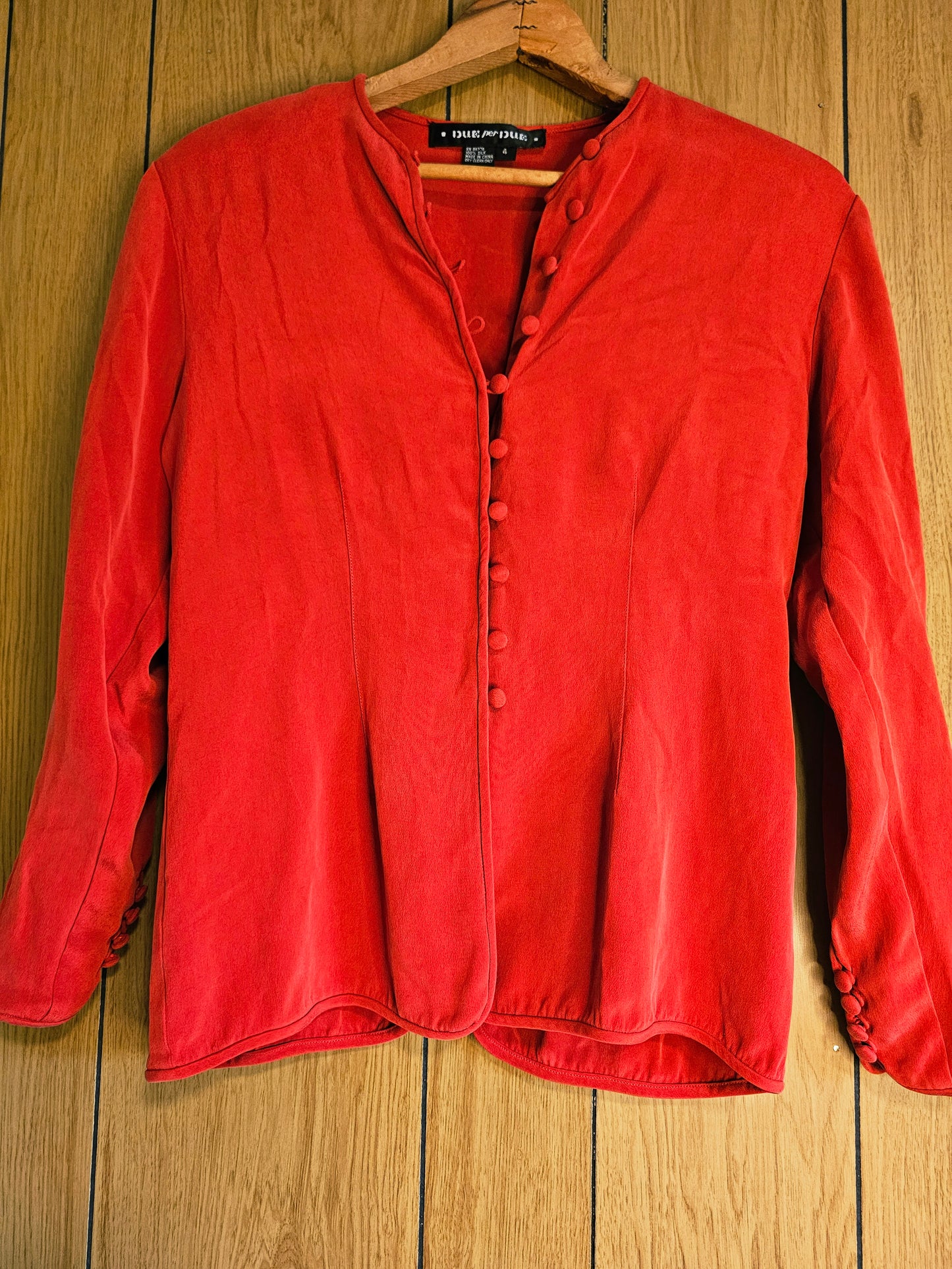90s Fabric Button Down Top (S)
