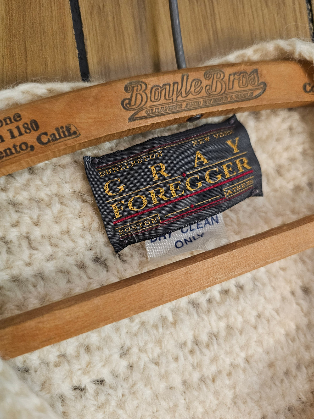 60s/70s Wool Knit Cardigan Sweater (L)