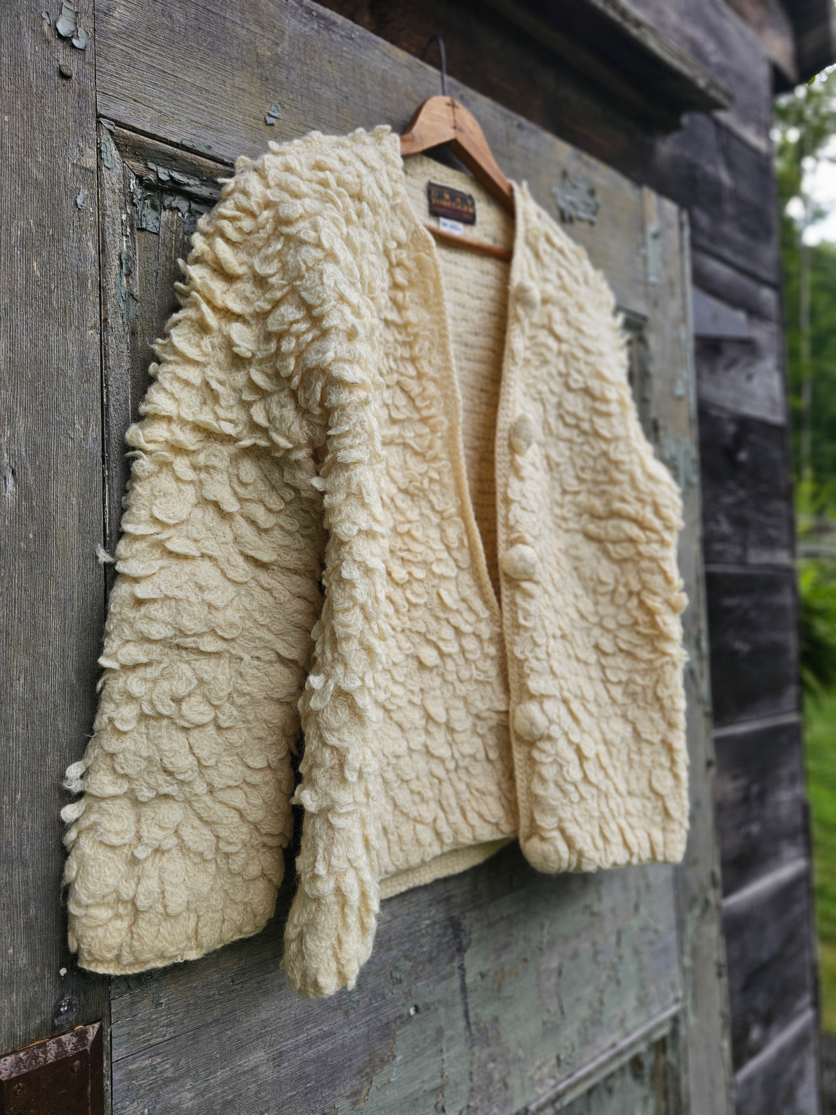 60s/70s Wool Knit Cardigan Sweater (L)