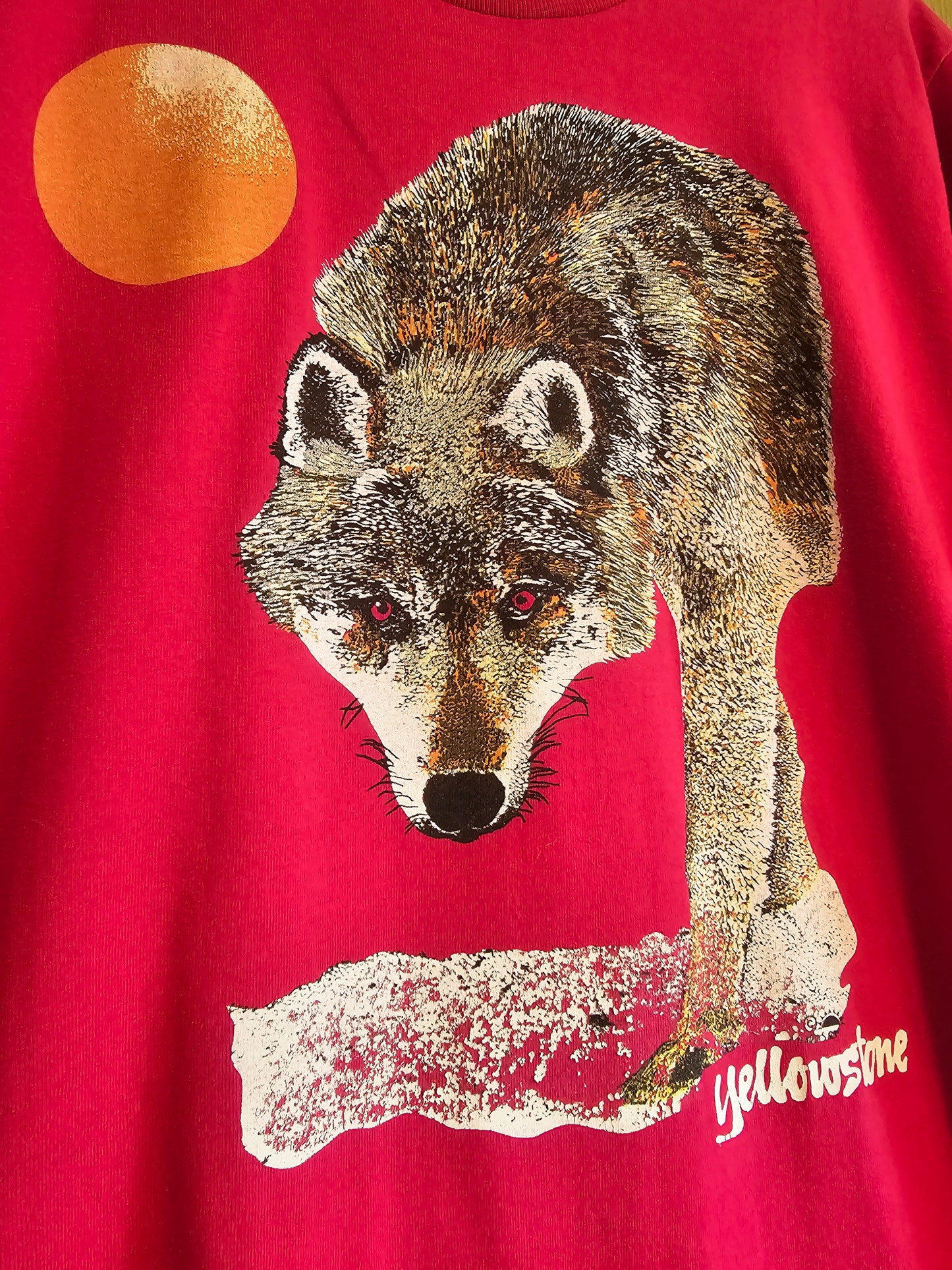 80s/90s Yellowstone Wolf Tee (M)