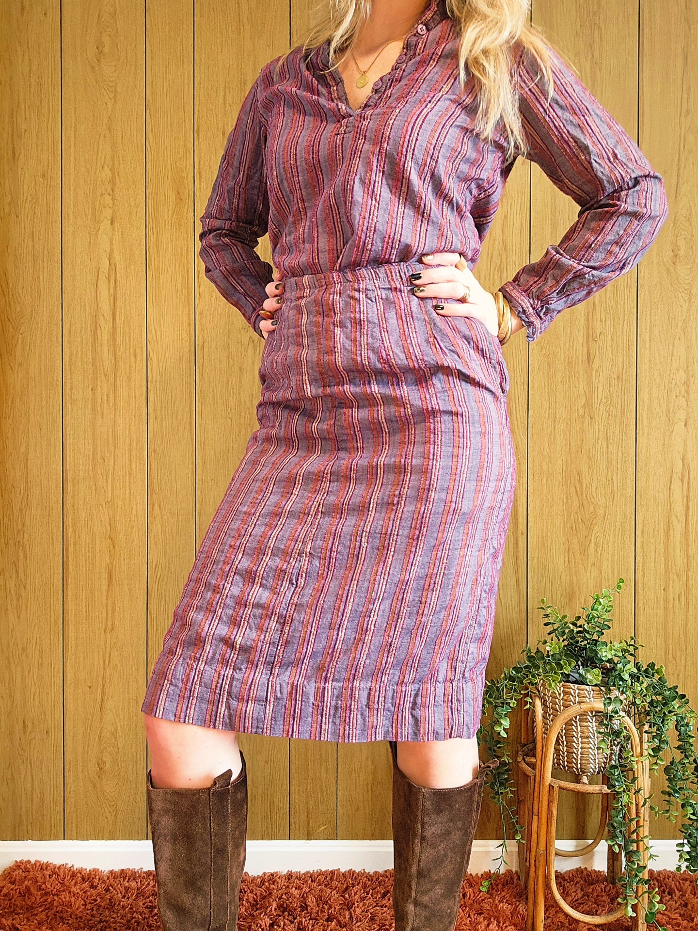 60s Royal Silk 2-Piece Set (S/M)