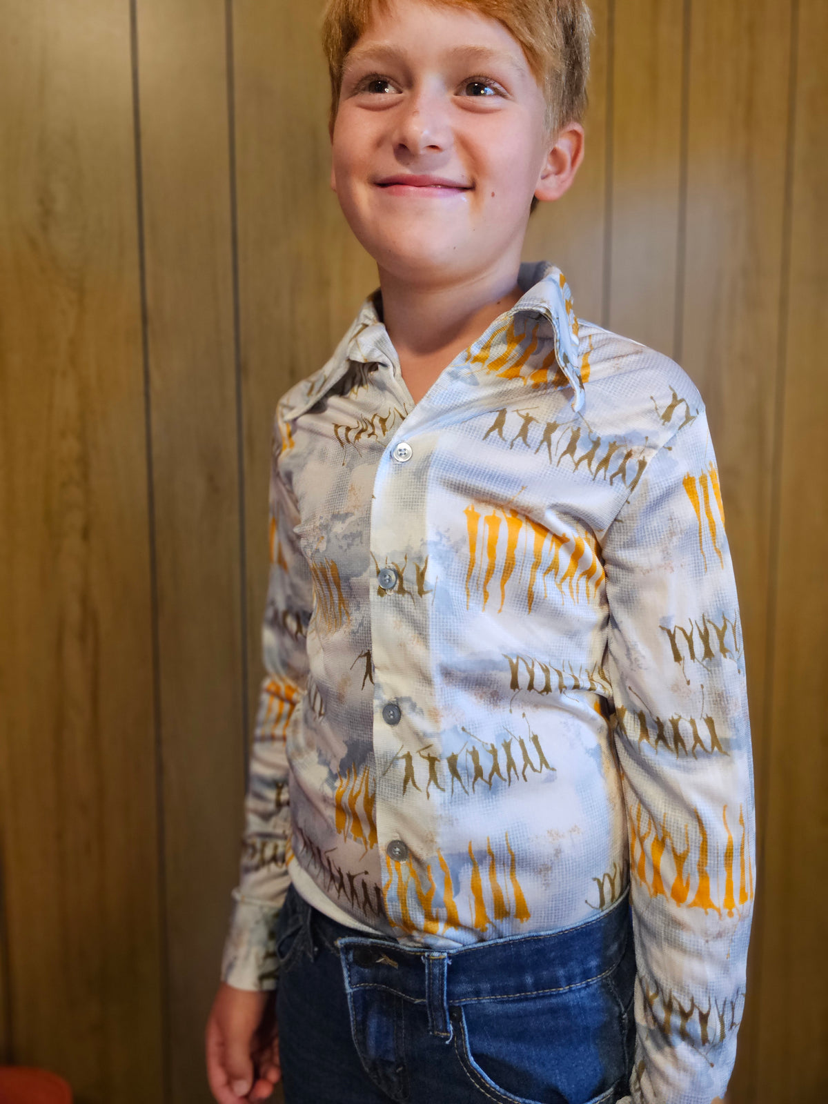 60s/70s Boys Youth California Styled Button Down (YM/L)