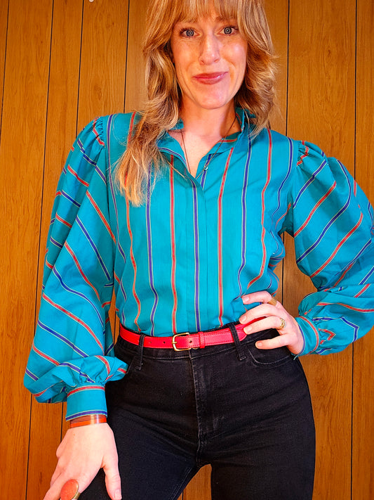70s/80s Balloon Sleeve Top (M/L)