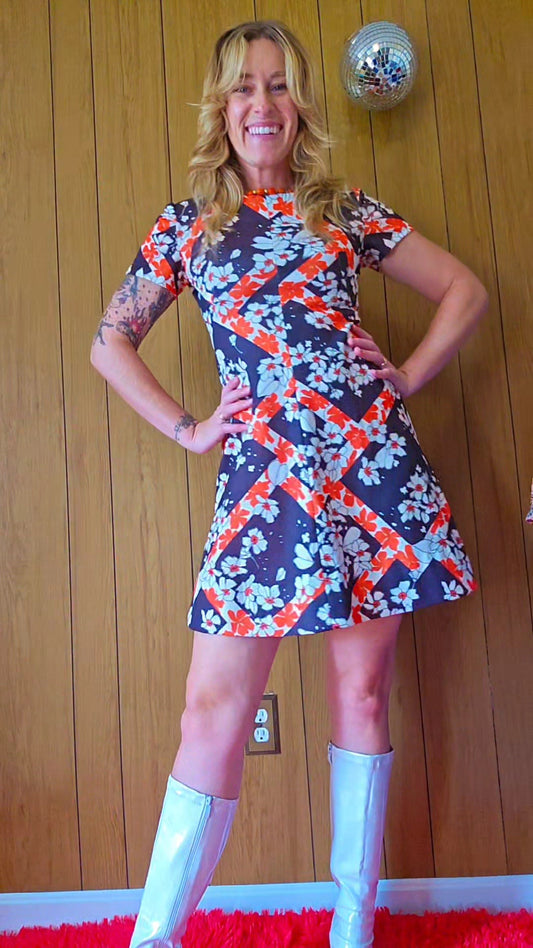 60s Floral Mini Dress