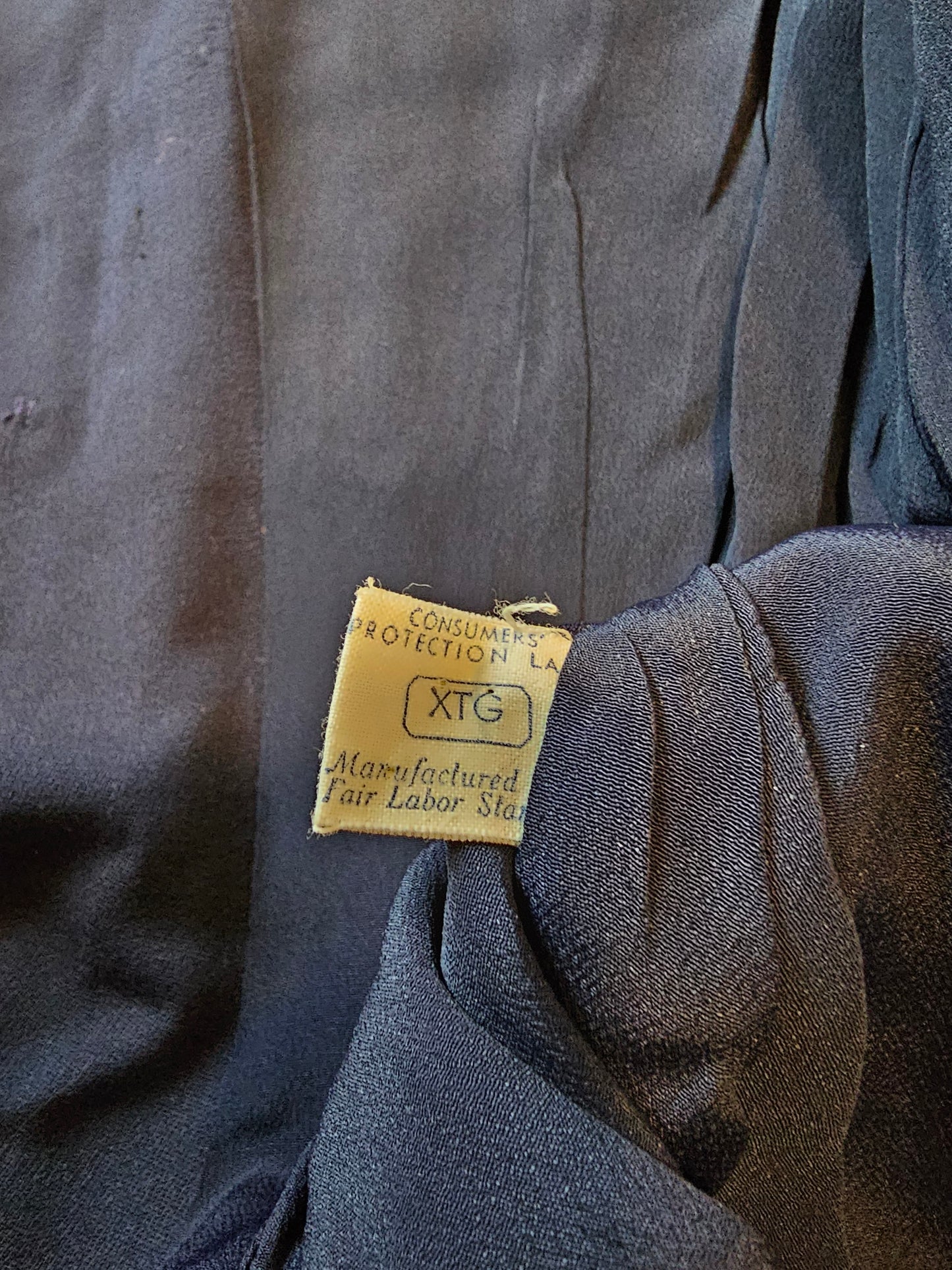 1950s Navy Blue Skirt Suit (XS/S)