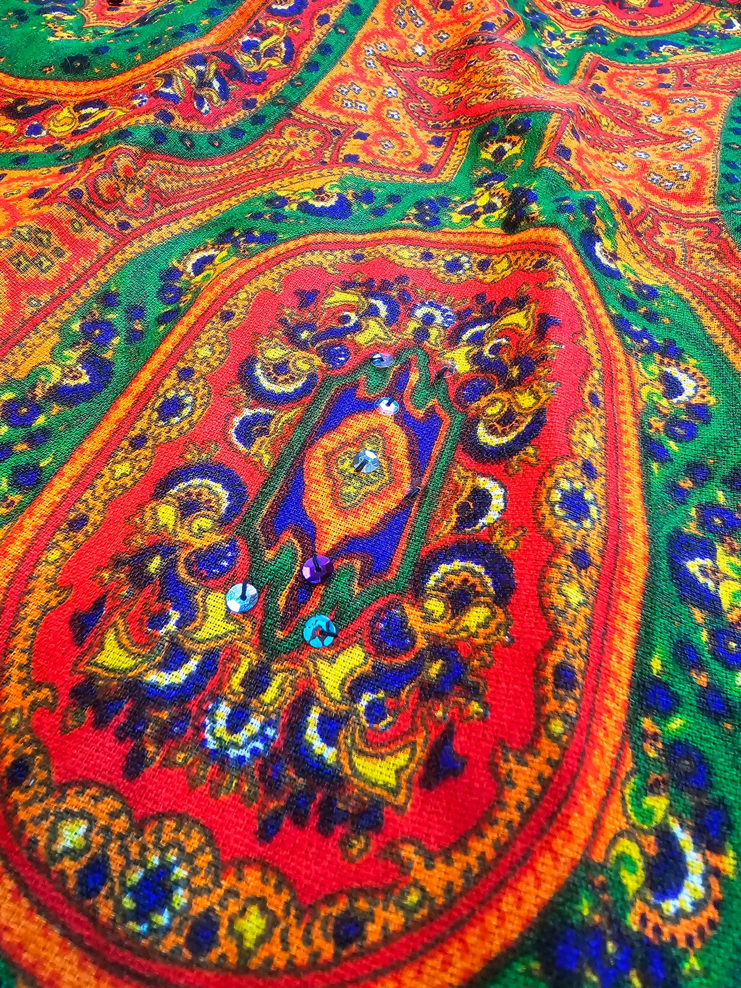 60s/70s Psychedelic Maxi Skirt (XS/S)